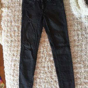 American Eagle Distressed Low-Rise Skinny Jeans